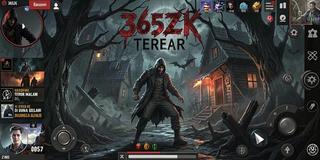 Screenshot gameplay menakutkan dari 365ZK yang menggambarkan suasana mencekam.