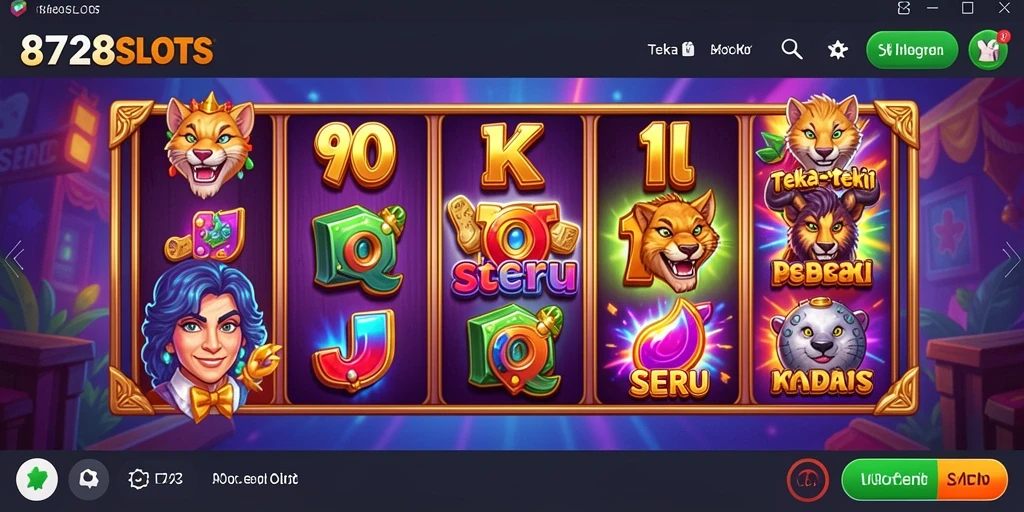 Tampilan gameplay dari 8728SLOTS yang menantang dan seru.