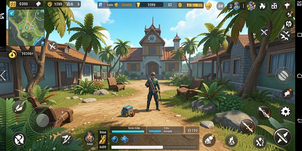 Tampilan gameplay <strong>9399</strong> yang cerah dan menghibur.