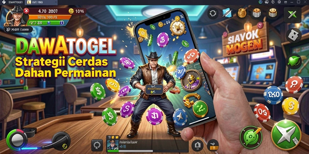 Tampilan gameplay strategis dan seru di DAWATOGEL.