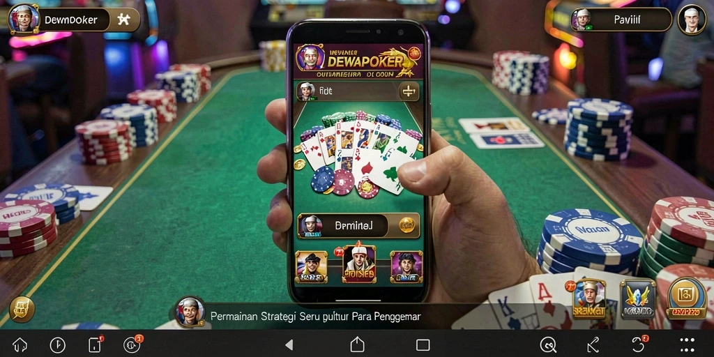 Screenshot gameplay DEWAPOKER yang menunjukkan strategi dalam permainan.