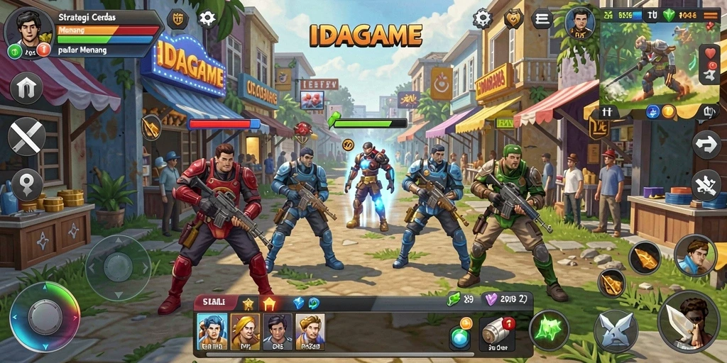 Screenshot IDAGAME yang menampilkan momen strategis gameplay.