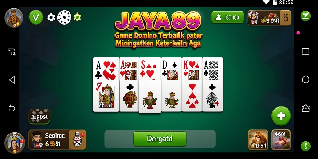 Tampilan gameplay seru dan interaktif dari JAYA89 game Domino.