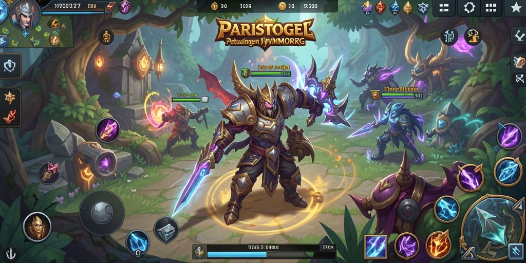 Tangkapan layar utama PARISTOGEL menampilkan aksi seru dalam MMORPG.
