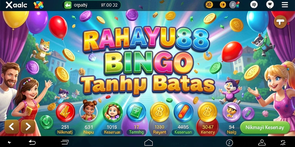 Tampilan screenshot RAHAYU88 dengan permainan Bingo yang seru.