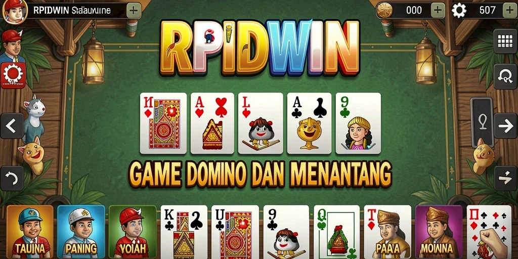 Tangkapan layar RPIDWIN menampilkan aksi seru dalam permainan Domino.