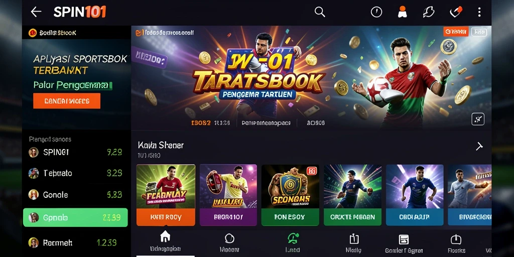 Screenshot SPIN101 menampilkan pengalaman taruhan Sportsbook yang mengasyikkan.
