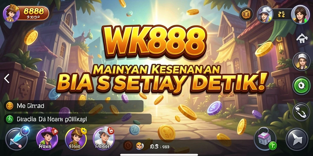 Gameplay menarik WK888 dengan grafis cerah dan penuh warna.